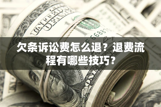 北京欠条诉讼费怎么退？退费流程有哪些技巧？