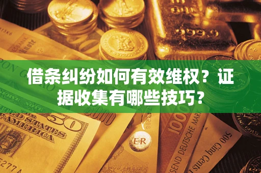 北京借条纠纷如何有效维权？证据收集有哪些技巧？