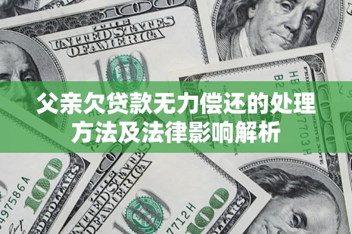 北京父亲欠贷款无力偿还的处理方法及法律影响解析
