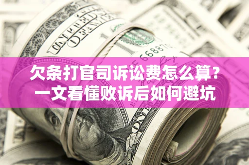 北京欠条打官司诉讼费怎么算？一文看懂败诉后如何避坑