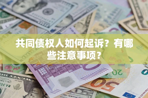 北京共同债权人如何起诉？有哪些注意事项？